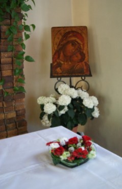 Oratoire des Capucins - coeur en fleures
